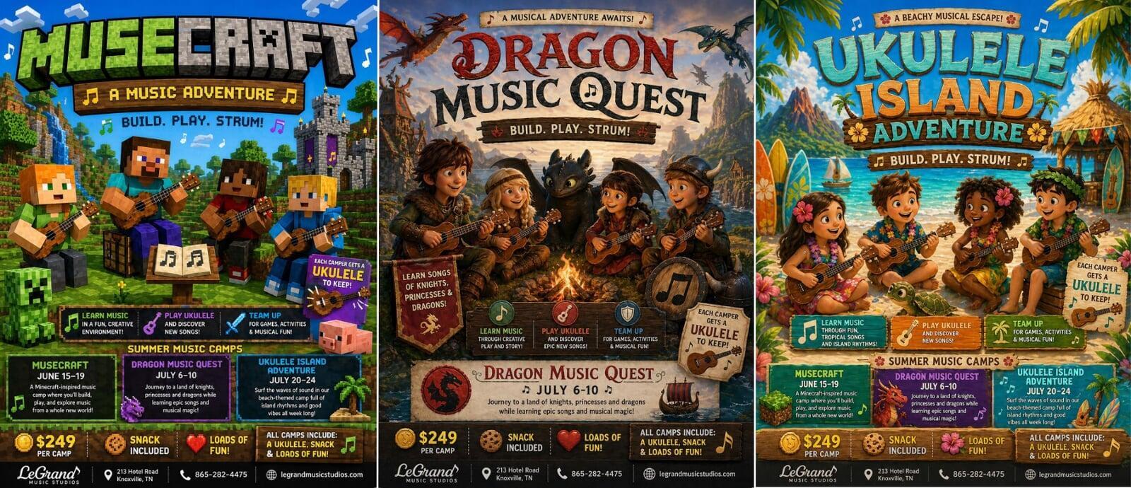 Summer Music Camps in Knoxville TN | Kids Ukulele Camps
